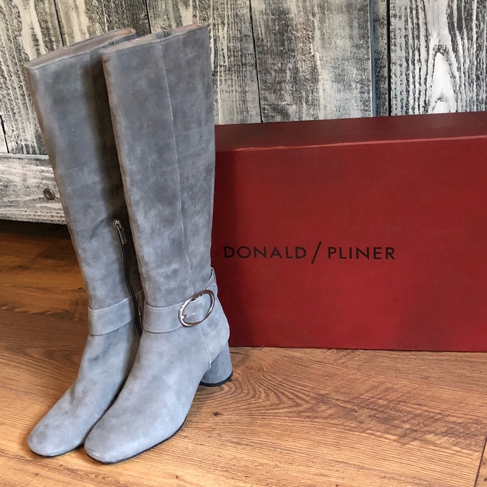 Donald J Pliner Carbon Suede Boot NIB 8.5